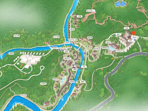 蒲县结合景区手绘地图智慧导览和720全景技术，可以让景区更加“动”起来，为游客提供更加身临其境的导览体验。