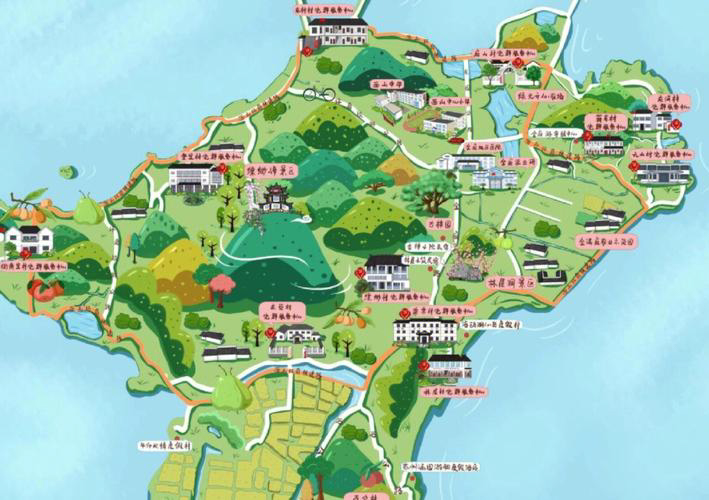 蒲县手绘地图旅游的独特视角